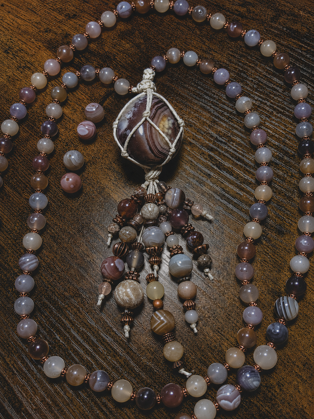 botswana agate mala